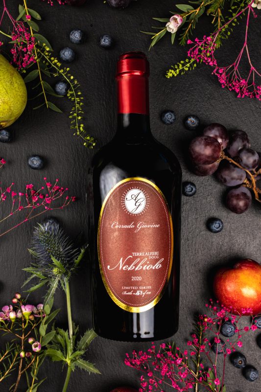 Raudonas sausas vynas Nebbiolo Terre Alfieri DOCG “Corrado Giovine” 2020